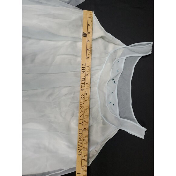 Shadowline Nightgown Robe Set Size Small Light Pastel Blue Floral Lace Vintage - Picture 5 of 8